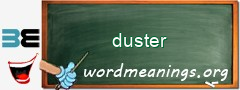 WordMeaning blackboard for duster